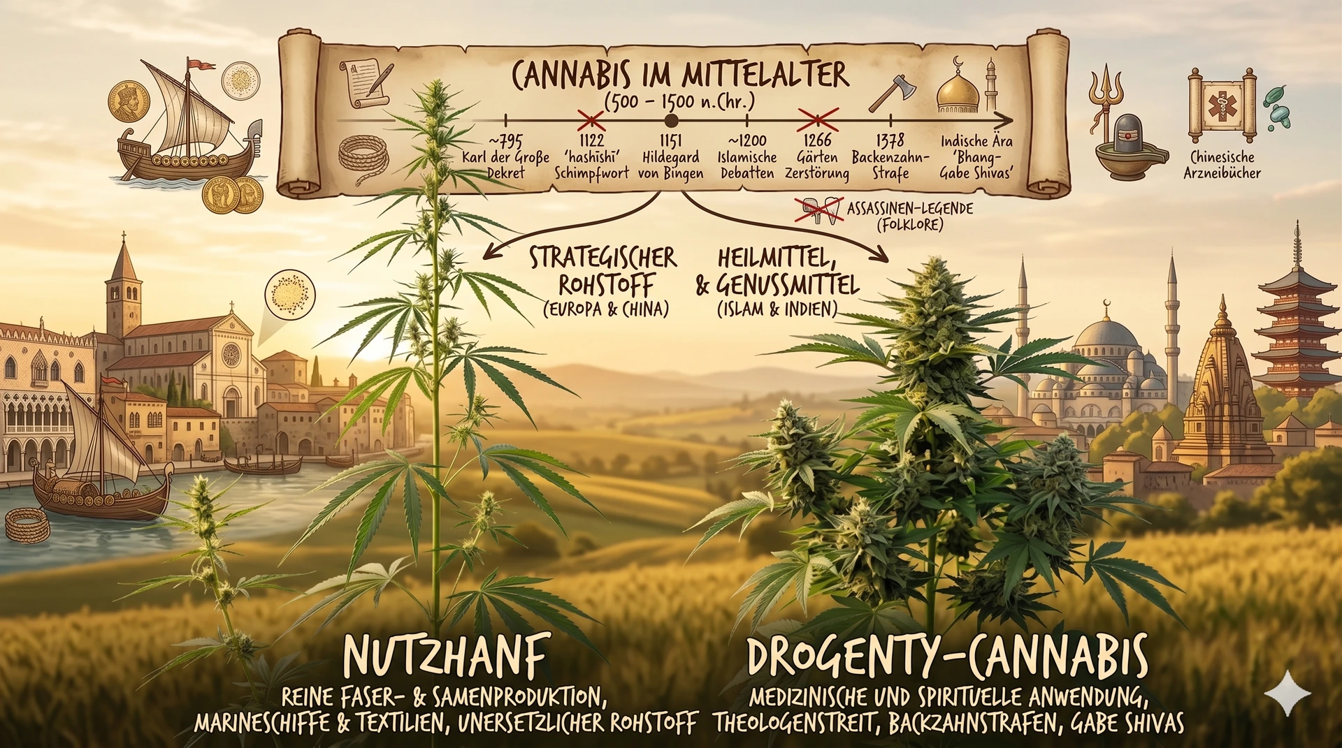 Cannabis im Mittelalter.